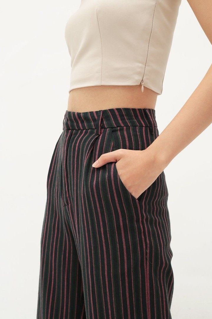 Red and discount green striped pants