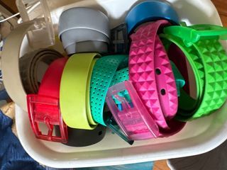 assorted colorful belts