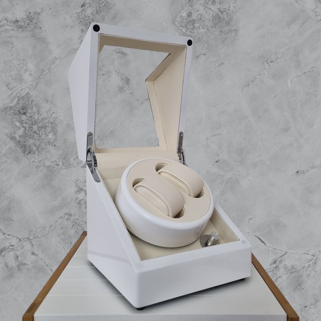 Automatic Watch Winder Box Piano White PU Leather 2 0 2 3 5
