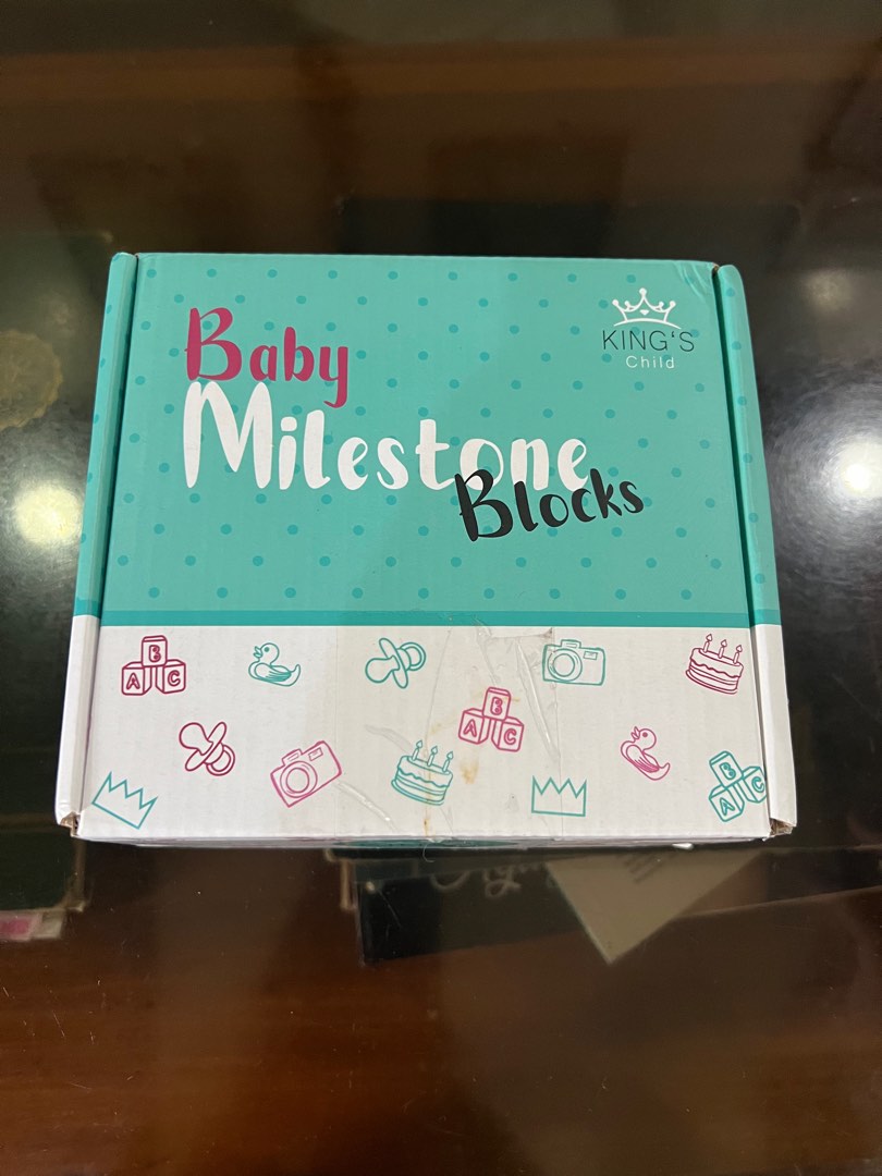 Baby Milestone Blocks, Babies & Kids, Baby Nursery & Kids Furniture