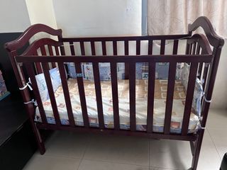 Baby Wooden Crib with Uratex Foam