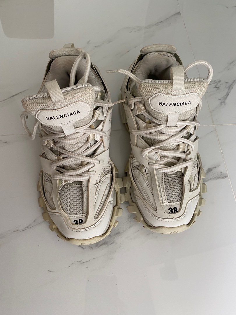 Balenciaga Track White 38 Women s Fashion Footwear Sneakers on Carousell
