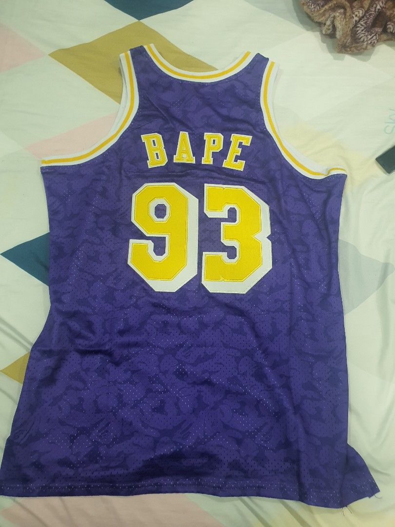 LeBron James BAPE X Mitchell & Ness Special Edition Lakers Jersey