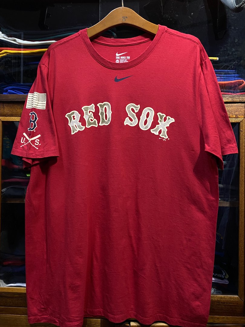 Red Nike MLB Boston Red Sox Large Logo T-Shirt