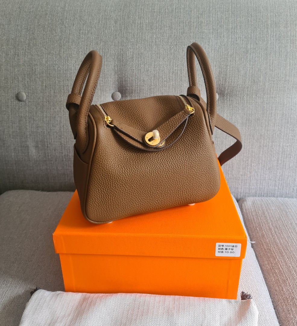 BN Calf Leather Mini Lindi Bag in Brown, Women's Fashion, Bags ...