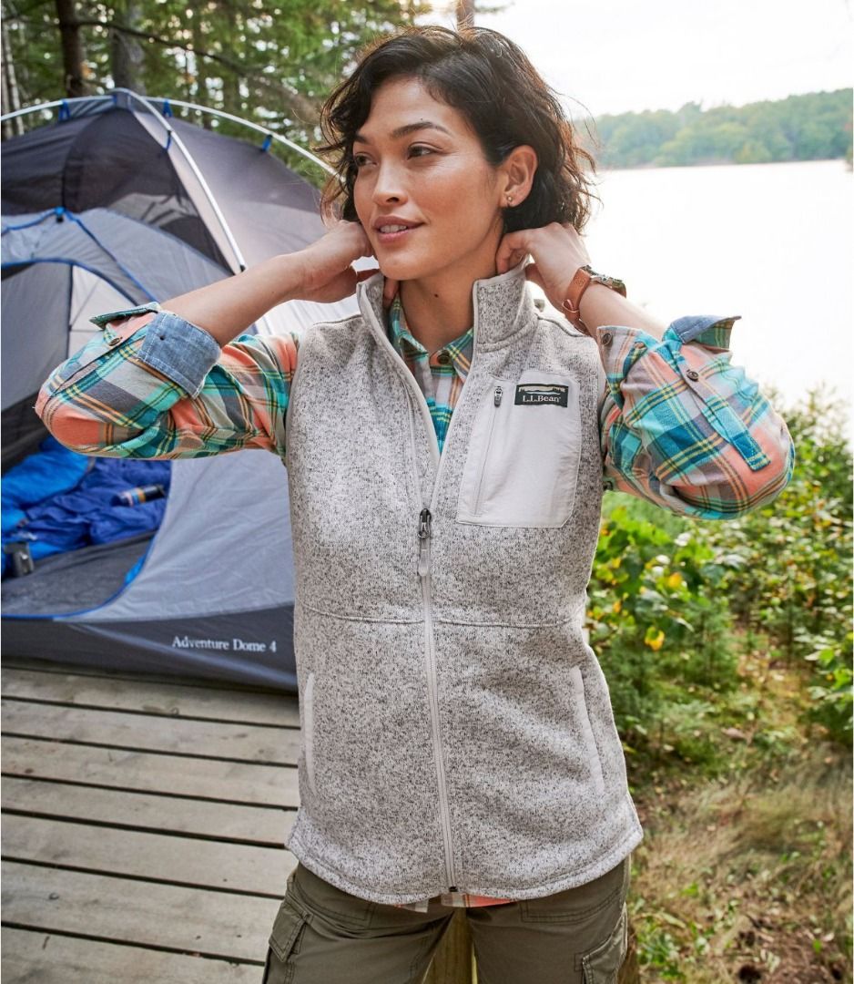 BNWT Women s L.L.Bean Sweater Fleece Long Vest