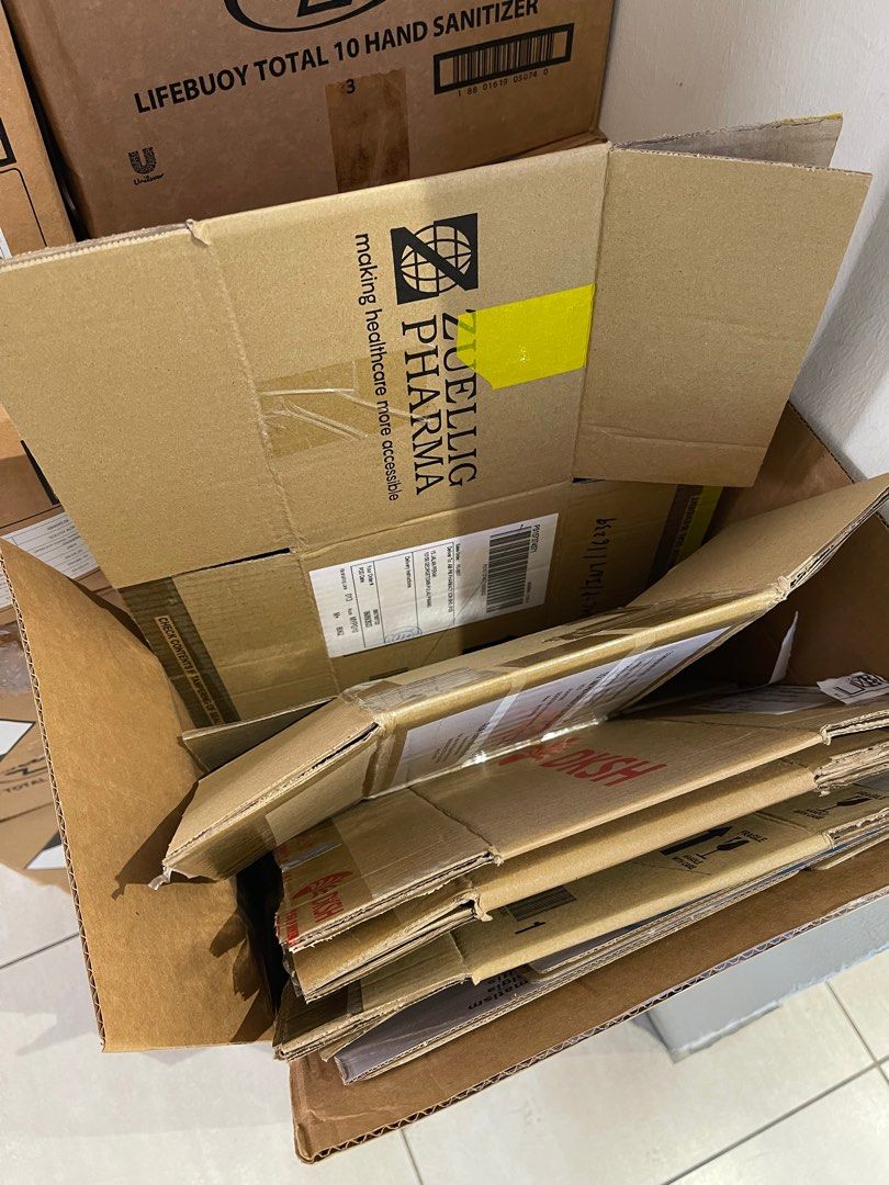 2 empty used boxes for rm 2, Furniture & Home Living, Home Improvement