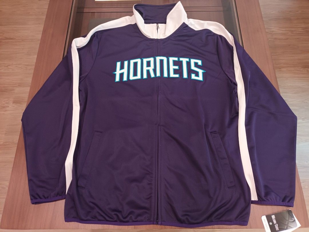 Men's G-III Sports by Carl Banks Purple/White Charlotte Hornets Zone Blitz  Tricot Full-Zip Track Jacket