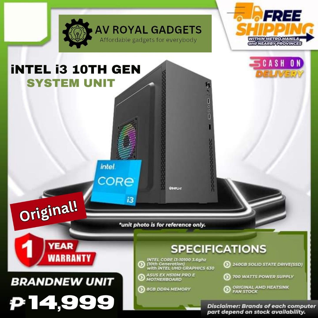 Peso Computer Brand new, original CPU's starting price @6,999 pesos!, Computers ...