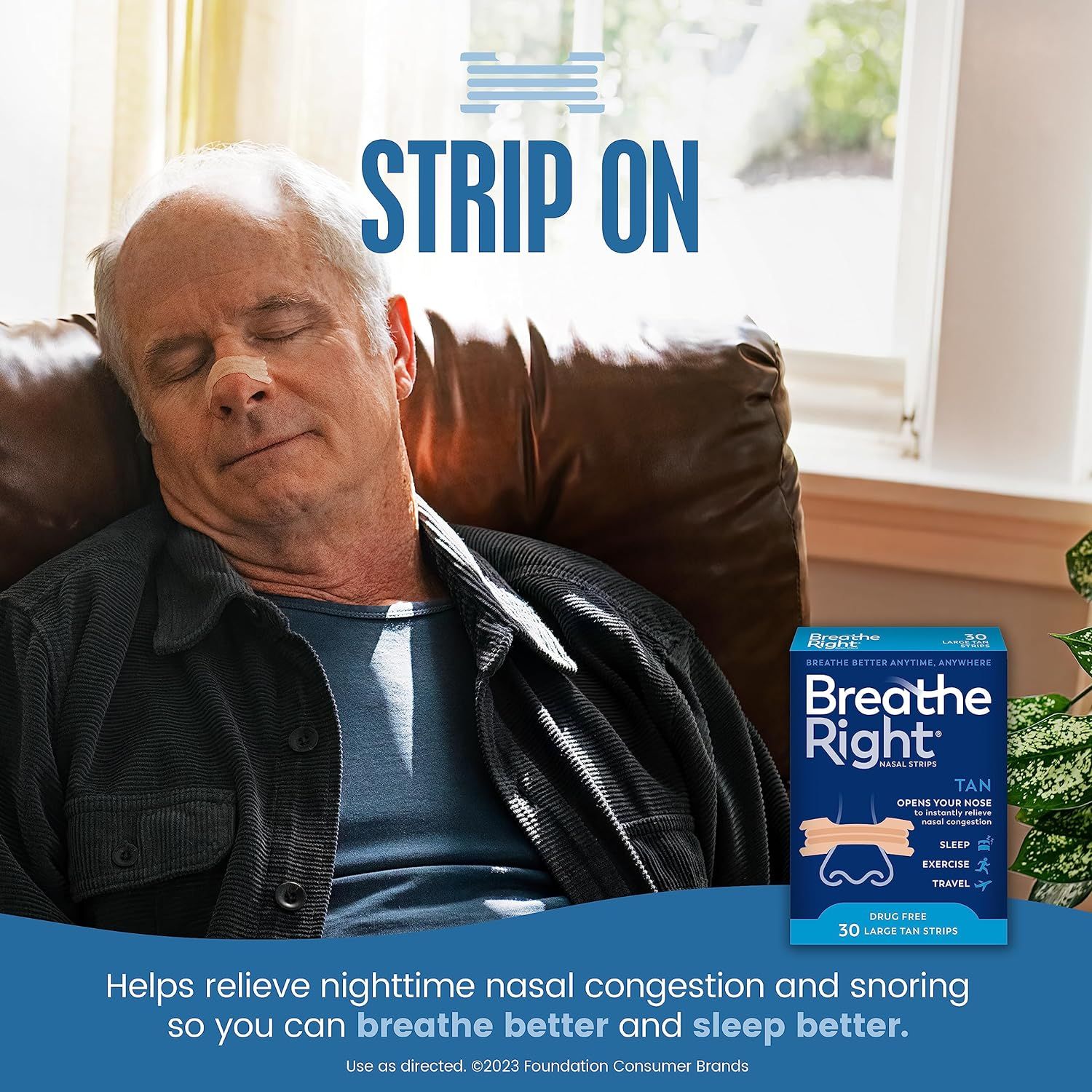 Breathe Right - Breathe Right, Nasal Strips, Extra, Tan (26 count), Shop