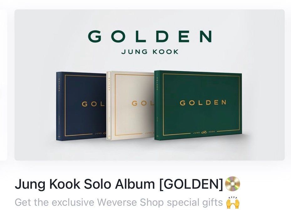 BTS JUNGKOOK Solo Album 'GOLDEN' 訂購, 興趣及遊戲, 收藏品及紀念品 