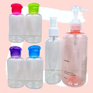BUNDLE SET Refillable Shampoo, Conditioner, Body Soap, Body Lotion Spray & Pump Travel Bottles | TAKE-ALL