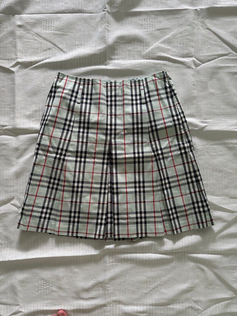 Burberry Light Blue Pleated Skirt