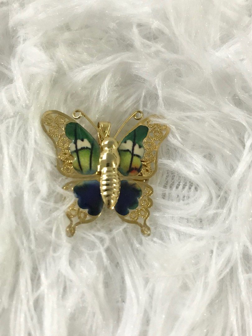 Gold on sale butterfly brooch