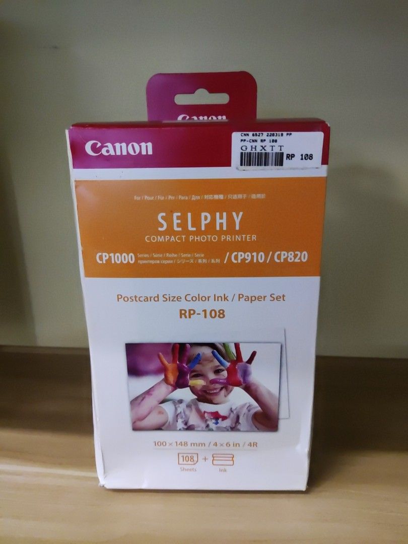 Canon Selphy Photo Paper RP-108 108 Sheets With Ink 4R Size