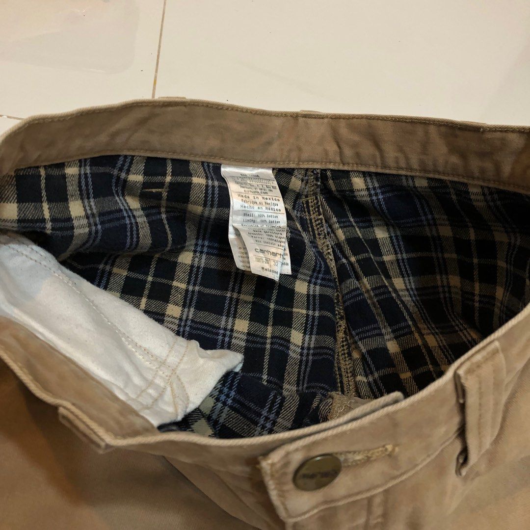 Carhartt Washed Twill Dungaree Flannel Lined Pant