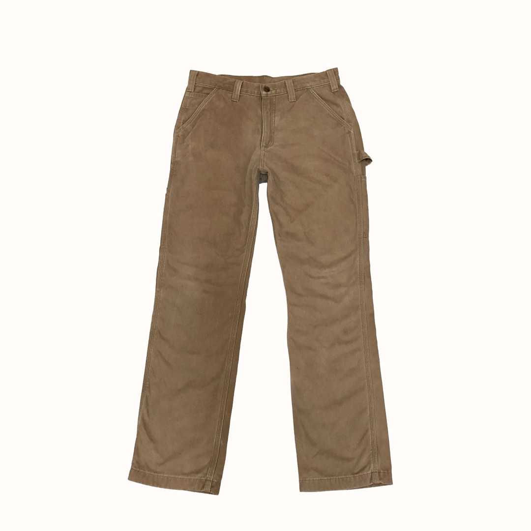 Carhartt Washed-Twill Dungaree/Flannel Lined Pant, Men's Fashion ...