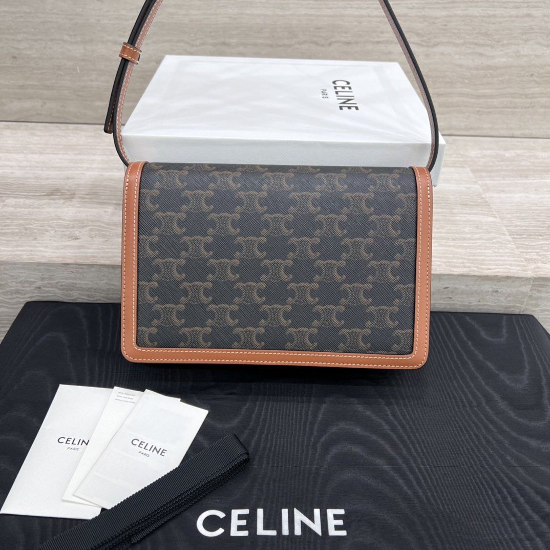 Celine Small Bucket Bag in Black Triomphe Canvas and Calfskin Authentic,  Luxury, Bags & Wallets on Carousell