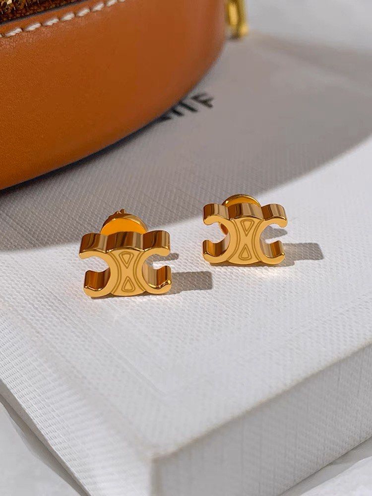Celine gold earrings sales