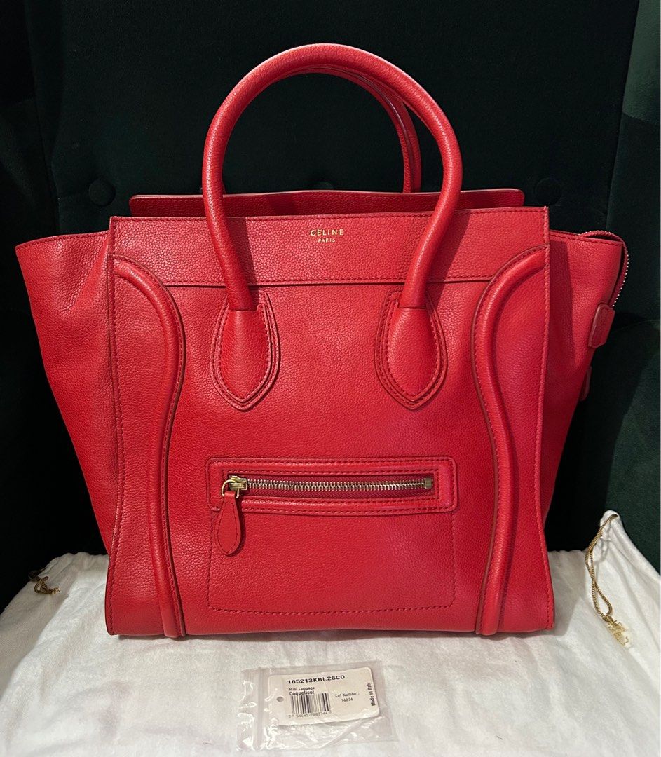 Celine Mini Luggage Red reloved