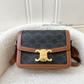 Shop CELINE Triomphe Canvas 2021 SS Wallet on strap in triomphe canvas and  smooth lambskin (10D852CG9.04LU) by SaturdayCloset