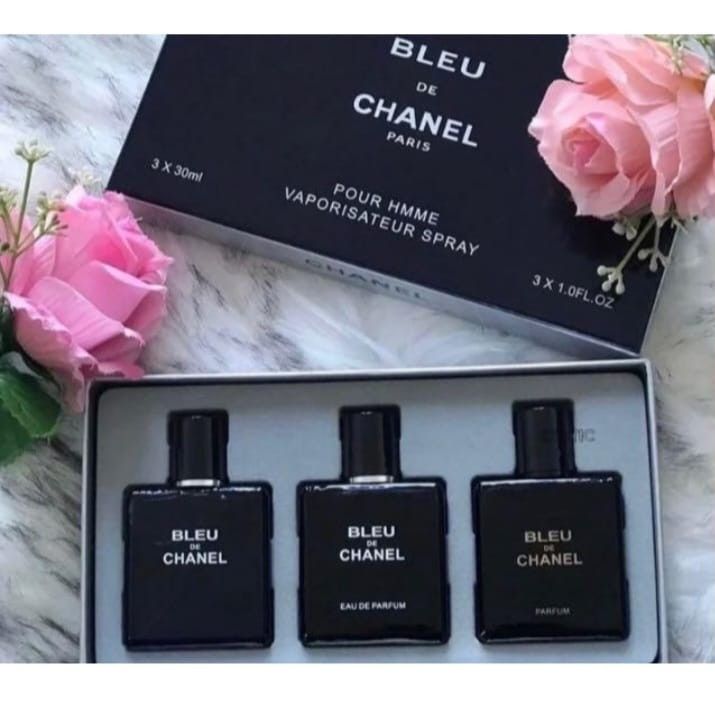 Perfume Miniature bleu de Chanel 3 in 1 gift set perfume us tester