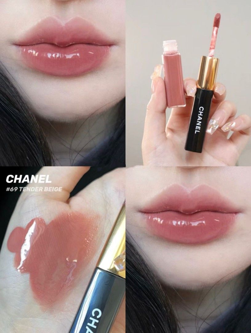 Chanel LE ROUGE DUO ULTRA TENUE #69 Tender Beige Liquid Lip唇彩, 美容＆個人護理,  健康及美容- 皮膚護理, 化妝品- Carousell