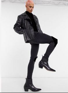 Stacked heel discount western chelsea boots