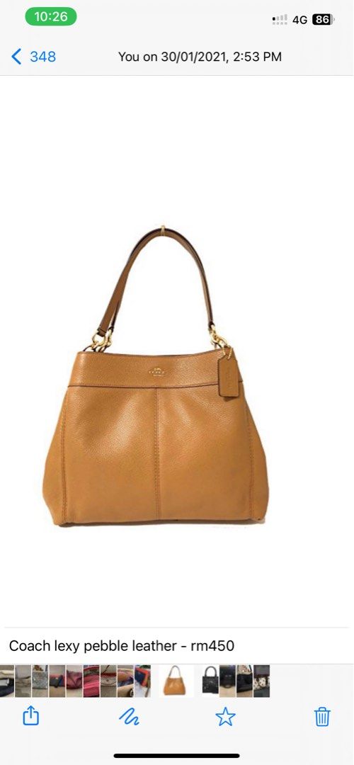 Coach best sale lexy pebble