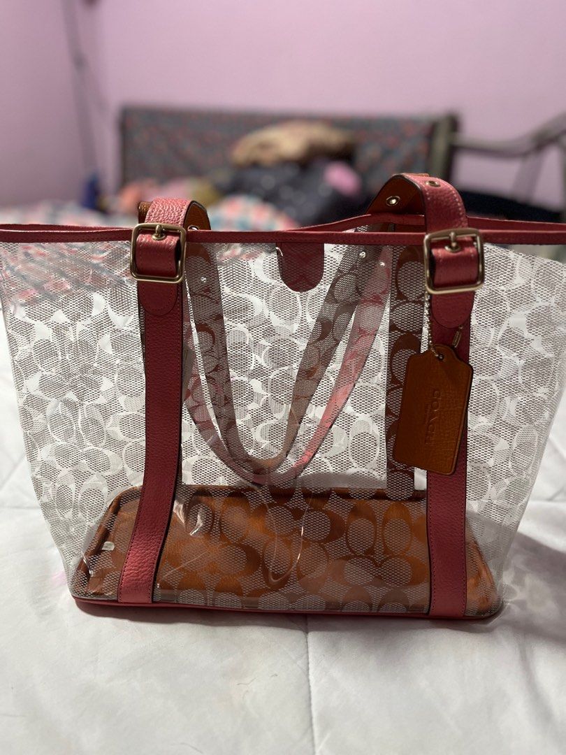 Coach clear cheap tote