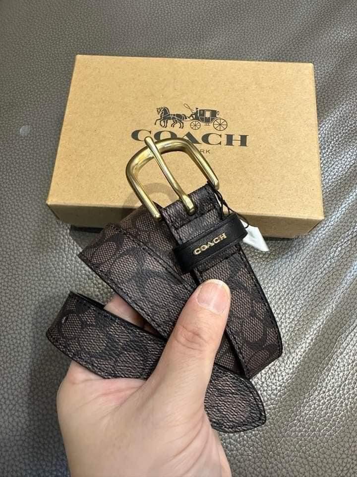coach leather belt womens