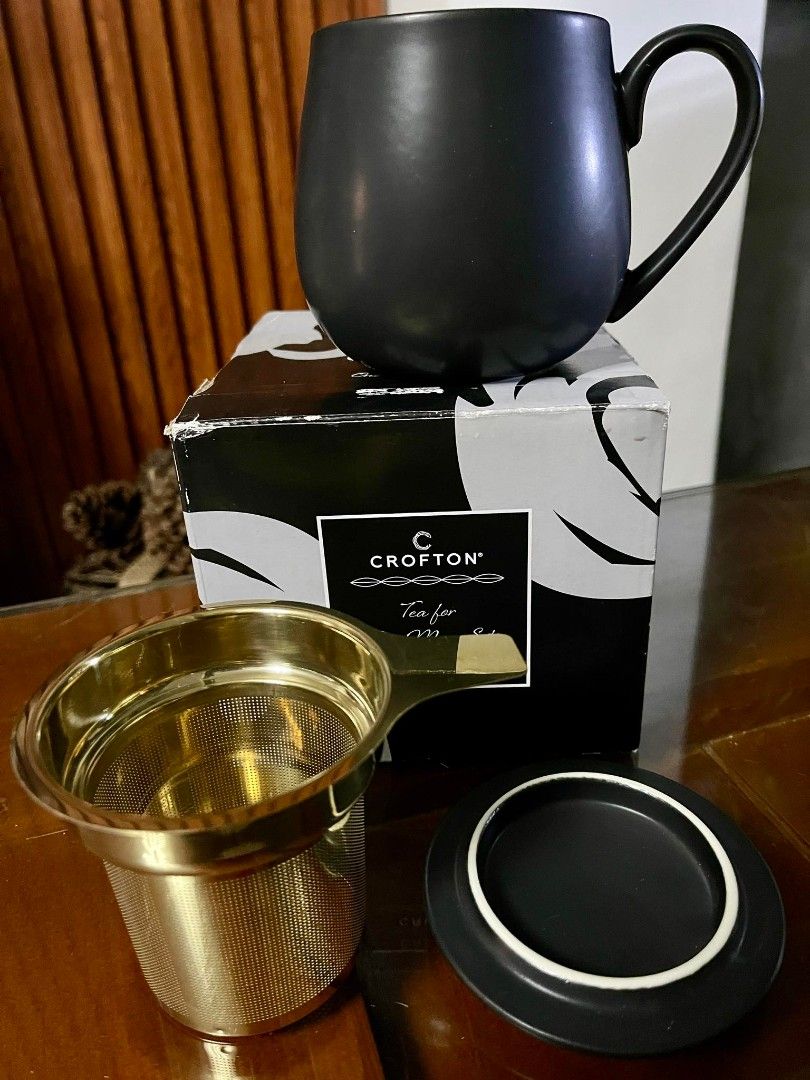 Crofton Tea for One Mug Set 445ml Material; mug & lid new bone