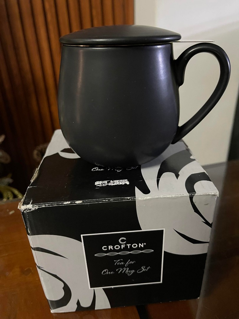 Crofton Tea for One Mug Set 445ml Material; mug & lid new bone