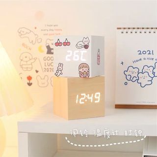 Digital Wooden Alarm Clock [aesthetic desk]