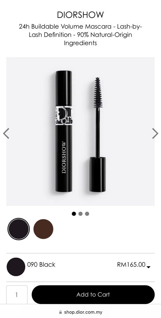 Diorshow online mascara ingredients