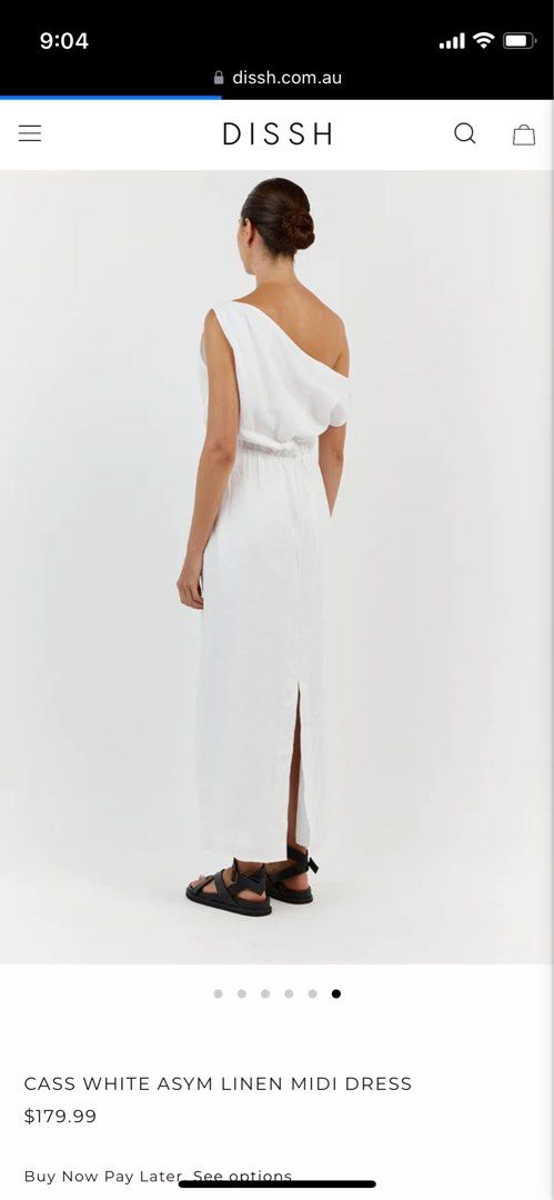 Cass Buttermilk Linen Asym Midi Dress