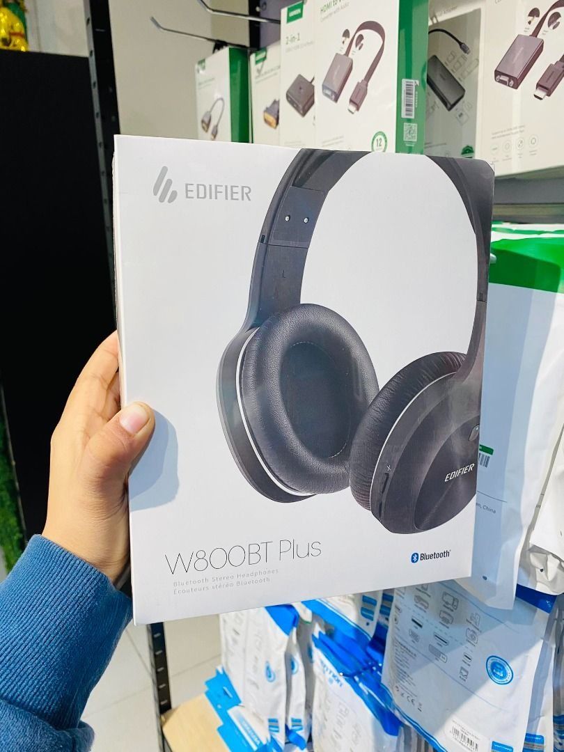 Edifier W800BT Plus Wireless Bluetooth Stereo Headphones Black, Audio ...