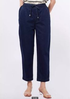 ET CETERA - Tapered Fit Denim Pants Dark Blue | Celana Jeans Wanita