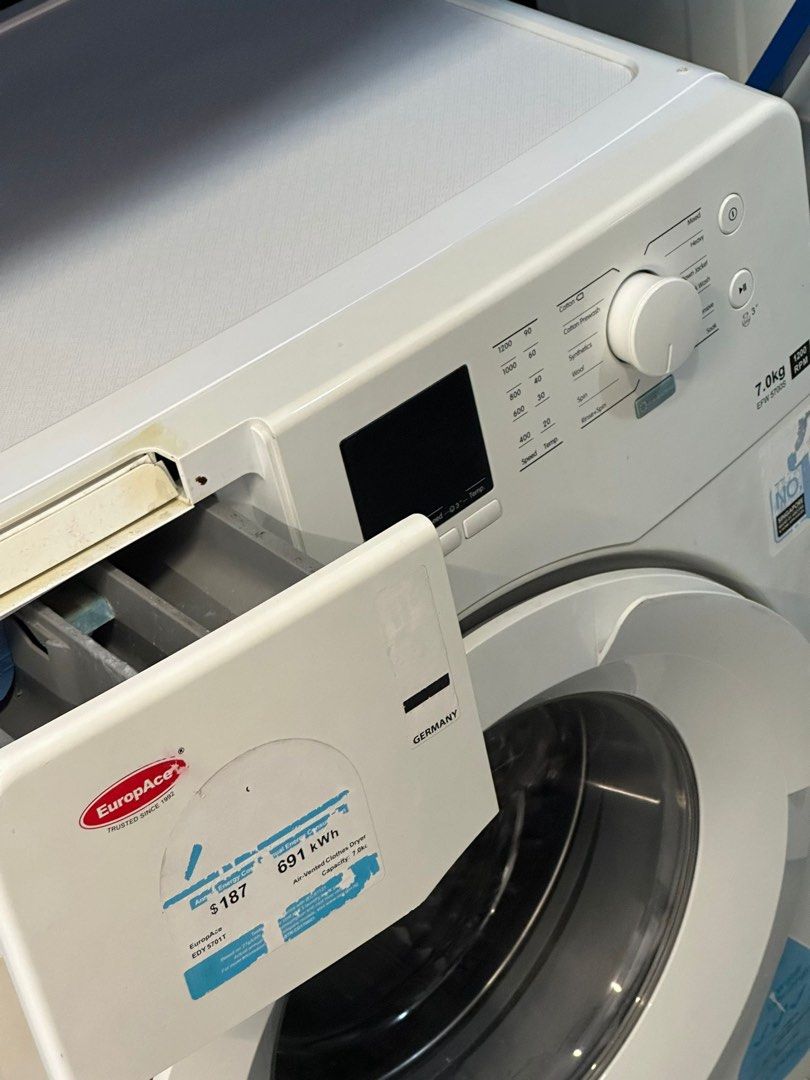 EUROPACE 7KG _ EFW5700S (WHITE) FRONT LOAD WASHER, TV & Home Appliances