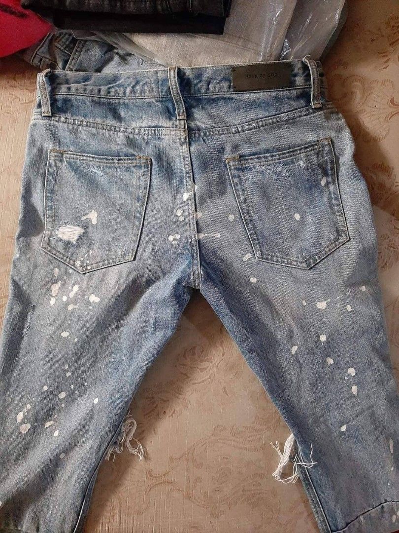 Fear of new arrivals god paint denim