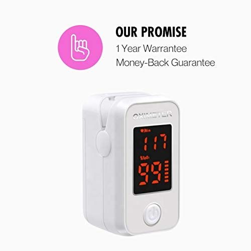 Fingertip Pulse Oximeter, FDA and CE Approved Blood Oxygen Saturation