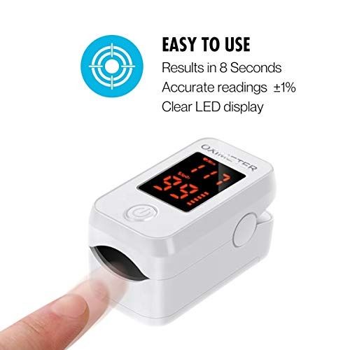 Fingertip Pulse Oximeter, FDA and CE Approved Blood Oxygen Saturation