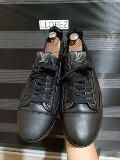 Louis Vuitton Black Damier Graphite And Suede Trim Zip Up High Top Sneakers  40.5 Louis Vuitton