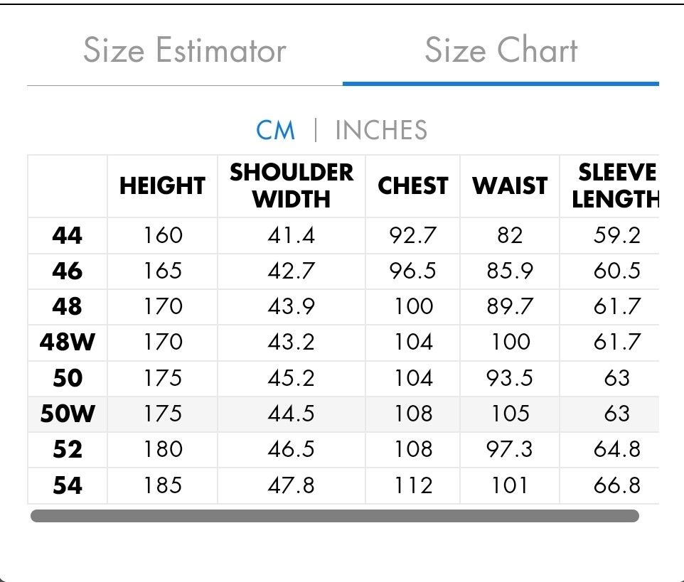 G2000 blazer size chart new arrivals