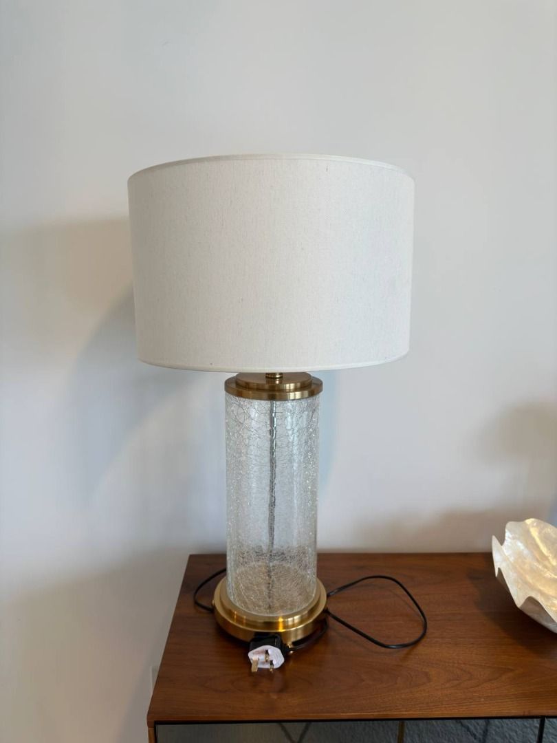 J hunt shop cracked glass lamp