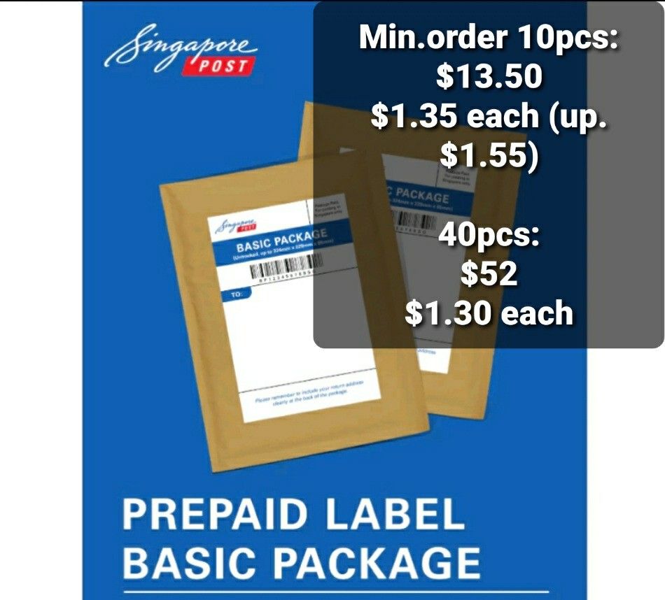 Group Order Singpost Basic Package mailing label / stamps Prepaid