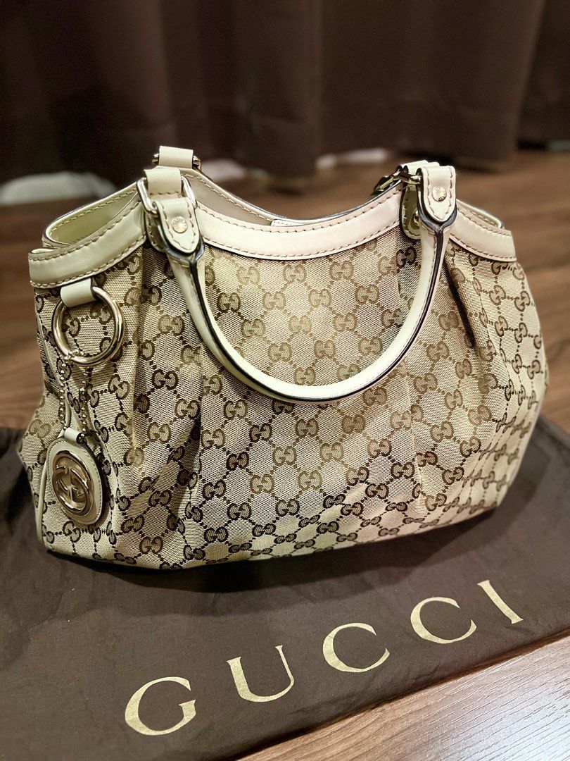 Gucci Authentic Sukey Signature Tote Bag