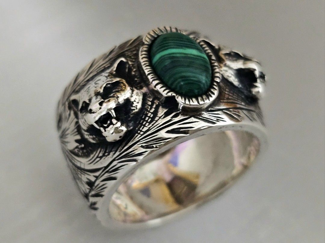 Gucci malachite shop ring
