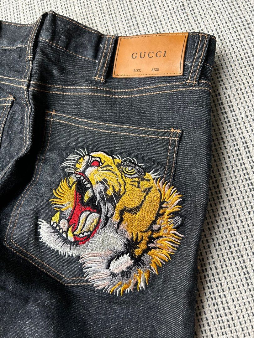 Gucci tiger online jeans