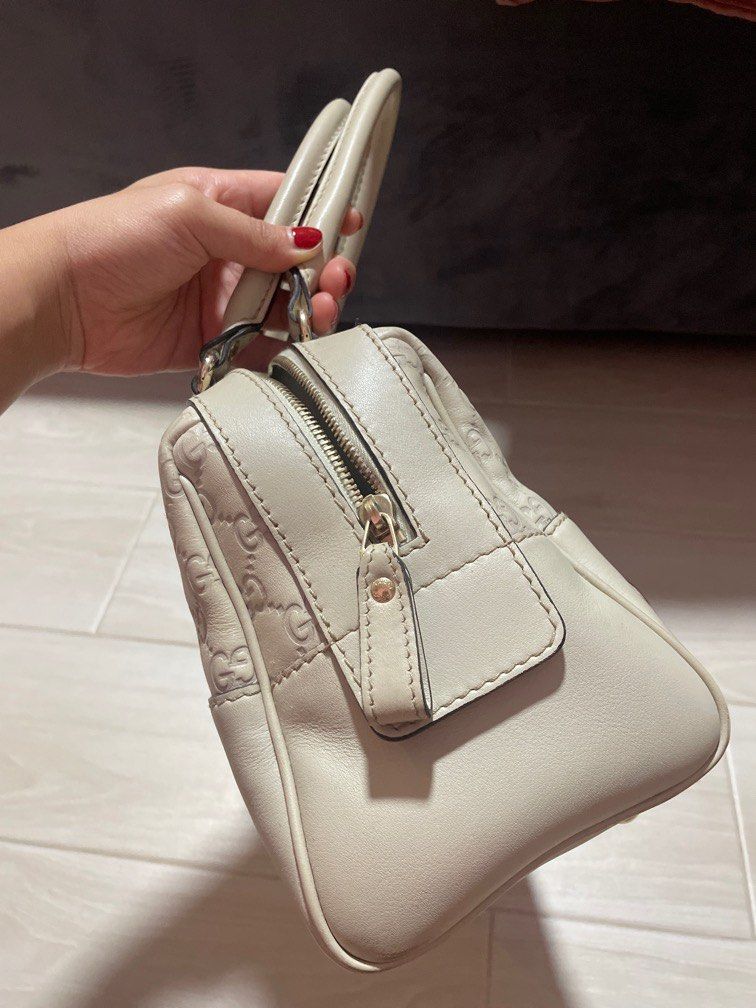 White leather gucci bag on sale